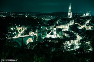 Nightrise in Berne in August - Berne in HDR