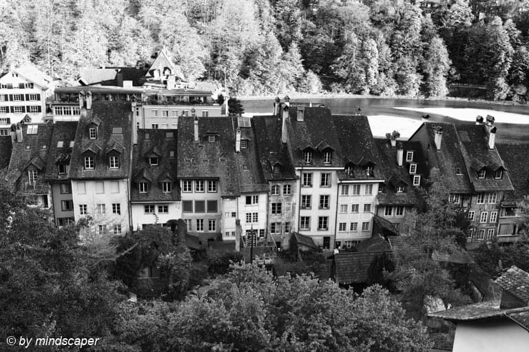 Old Matte Houses - Berne in Black & White