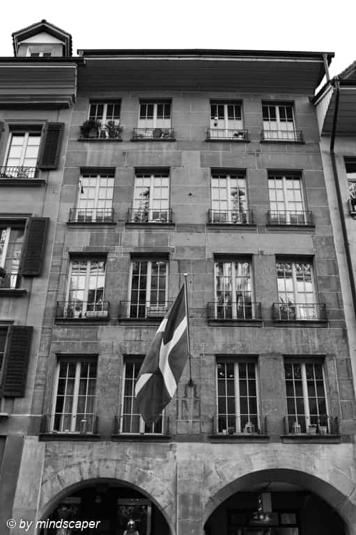 Old City House at Minster Square - Berne in Black & White