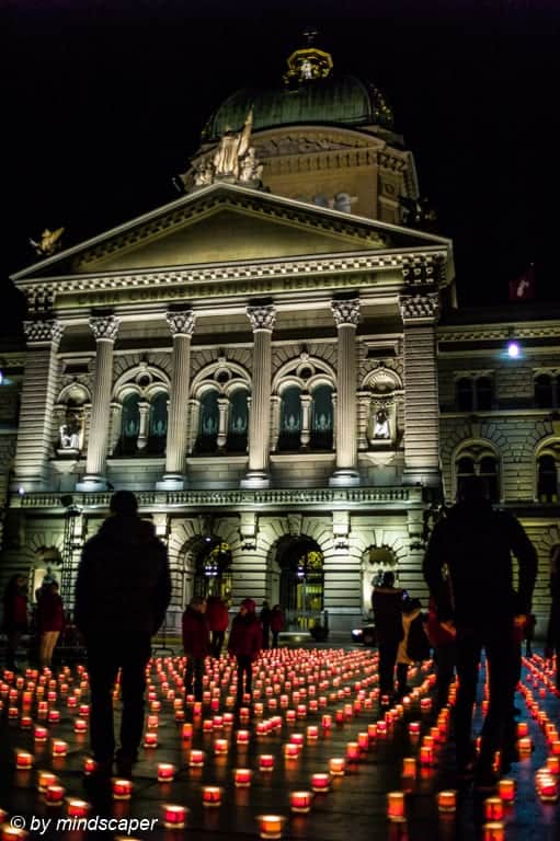 Candle Light Sea at Bundeshaus - Berne by Night