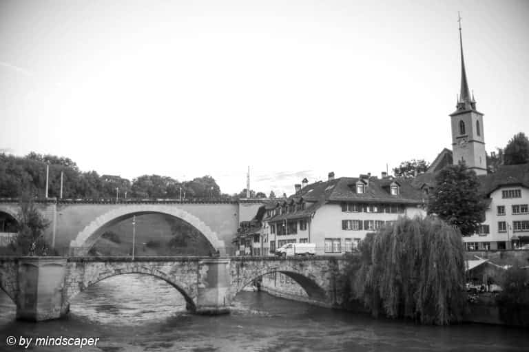 2 Bridges at Nydegg - Berne in Black & White