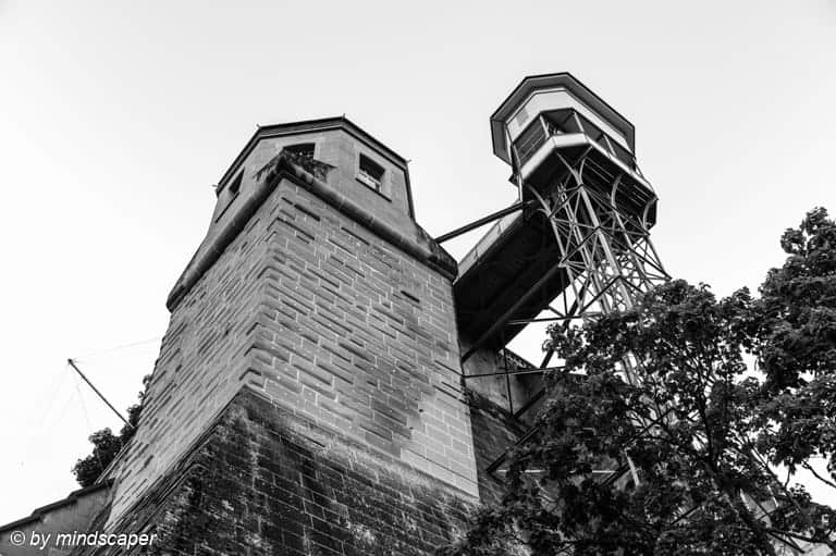 Senkeltram from Below - Berne in Black & White