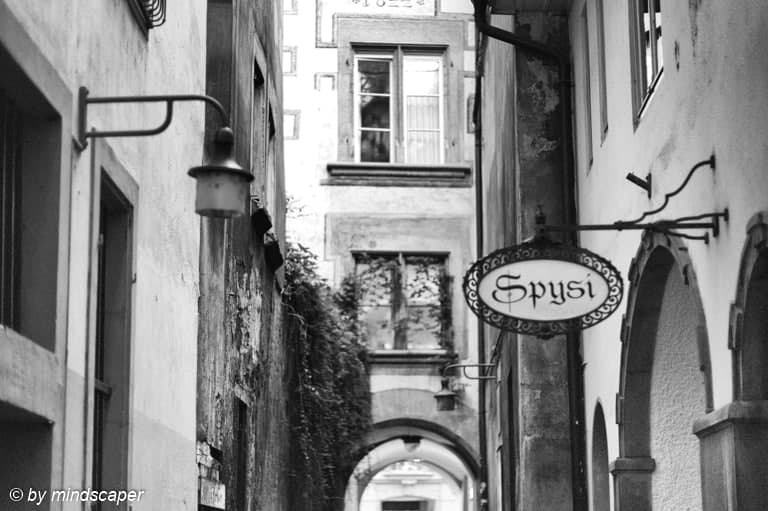 Spysi - Oberes Gerechtigkeitsgässchen - Berne in Black & White
