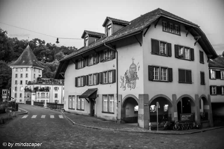 Theater Matte, Untertorbridge and Felsenburg - Berne in Black & White