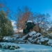 Weltpostdenkmal in Snow - Berne in Winter