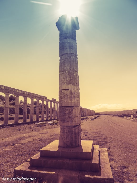 Column under the Sun - Greek Archaeological Site