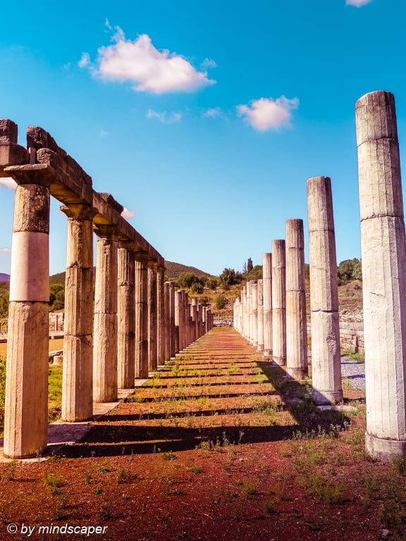Columns of Stadion - Greek Archaeological Site