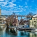 Kirchenfeld Bridge and Minster on a Blue Sky Winter Day - Berne in HDR