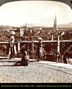 Historic Stereogram from Berne, Switzerland 1901. By Underwood & Underwood Underwood, 18x9 cm - simple wiggle