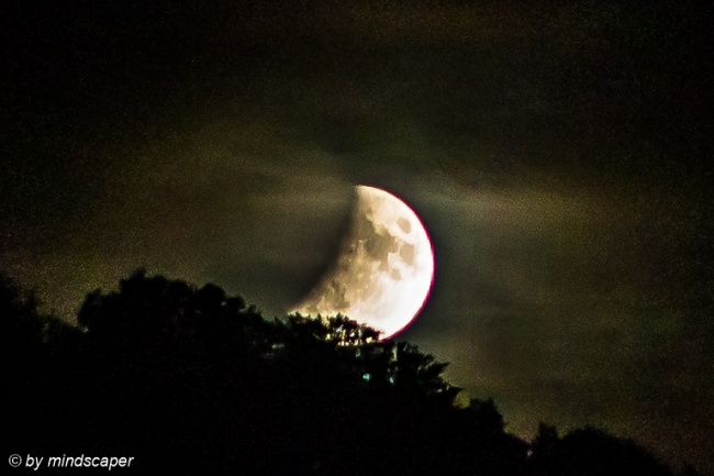 Rising Partial Lunar Eclipse 16.7.19