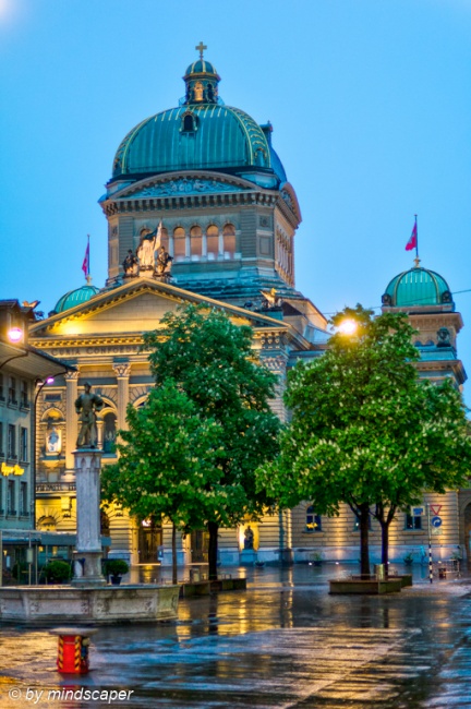 Rainy Eveningrise at Bundeshaus