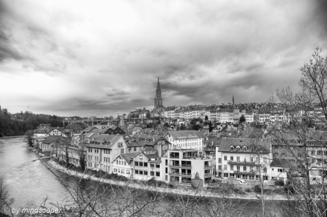 Berne Skyline with Matte and Aare