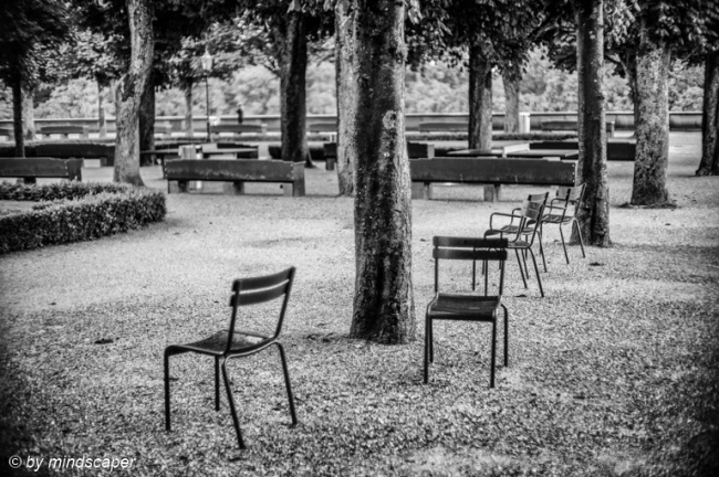 Emptiness with Chairs & Benches at Münsterplattform 7