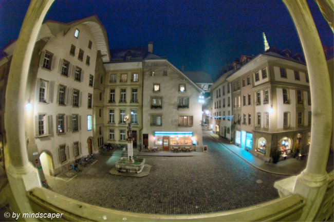 City Hall Square by Night - Fisheye