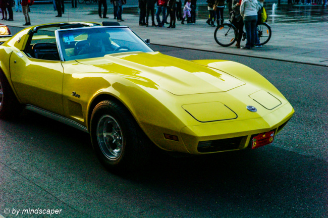 Yellow Corvette Oldtimer Museumsnacht 2015