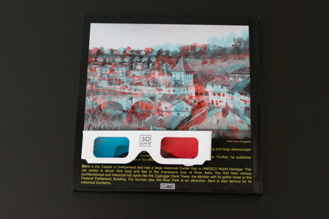 Bern in 3D (I) - Back Cover with Anaglyph Glasses