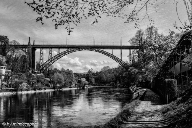 Kornhaus Bridge in Black & White in Spring