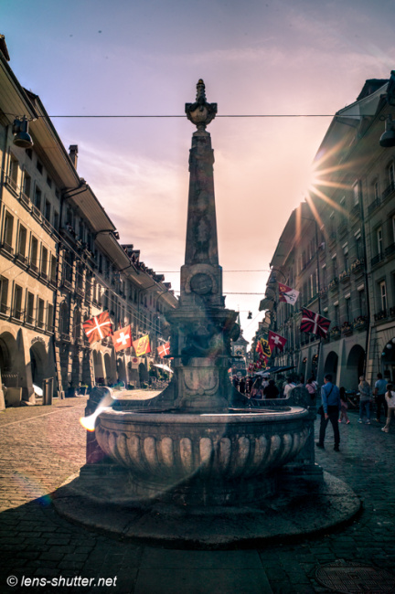 Sunset at Kreuzgass Fountain